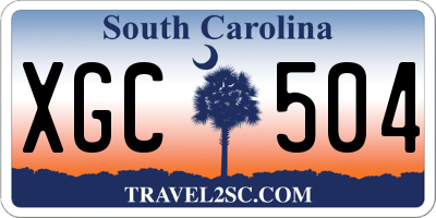 SC license plate XGC504