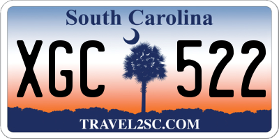 SC license plate XGC522