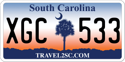 SC license plate XGC533
