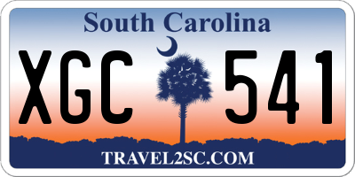 SC license plate XGC541