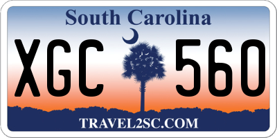 SC license plate XGC560