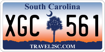 SC license plate XGC561