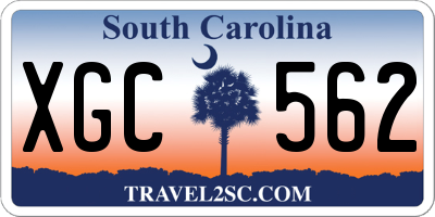SC license plate XGC562