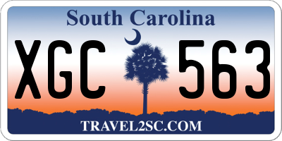 SC license plate XGC563