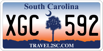 SC license plate XGC592