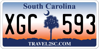 SC license plate XGC593