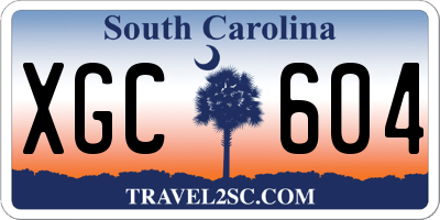 SC license plate XGC604