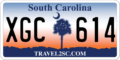 SC license plate XGC614