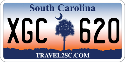 SC license plate XGC620