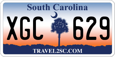 SC license plate XGC629