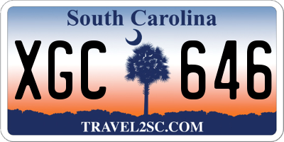 SC license plate XGC646