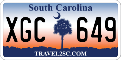 SC license plate XGC649