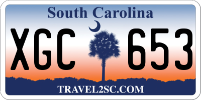 SC license plate XGC653