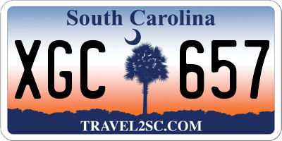 SC license plate XGC657