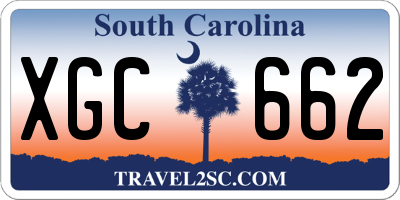 SC license plate XGC662