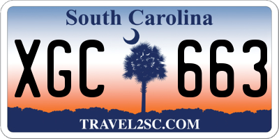 SC license plate XGC663