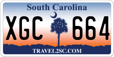 SC license plate XGC664