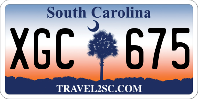 SC license plate XGC675