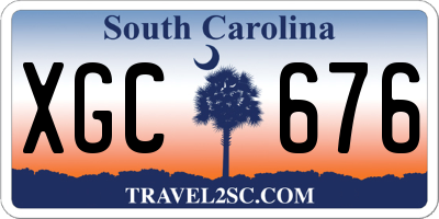 SC license plate XGC676