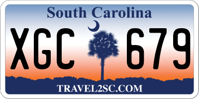 SC license plate XGC679