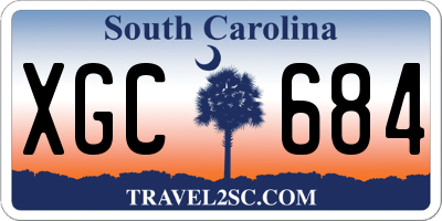 SC license plate XGC684