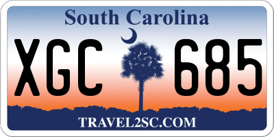 SC license plate XGC685