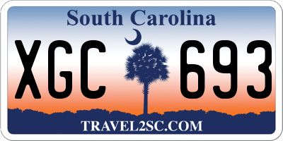 SC license plate XGC693
