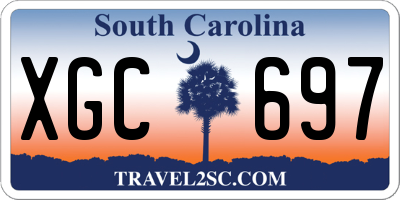 SC license plate XGC697