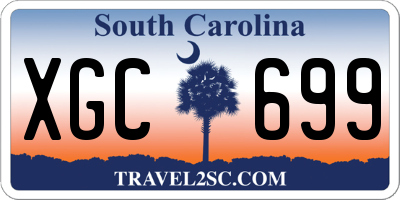SC license plate XGC699