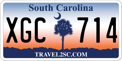 SC license plate XGC714