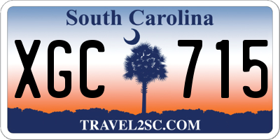 SC license plate XGC715