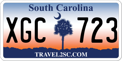 SC license plate XGC723