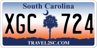 SC license plate XGC724