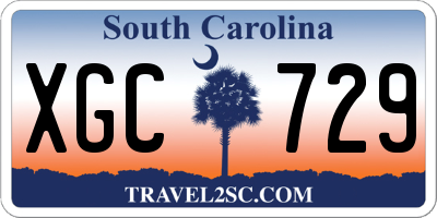 SC license plate XGC729