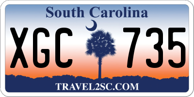 SC license plate XGC735