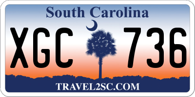 SC license plate XGC736