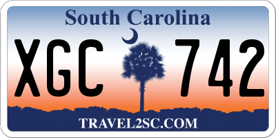 SC license plate XGC742