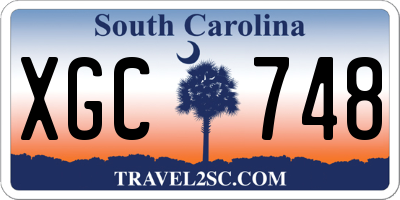 SC license plate XGC748