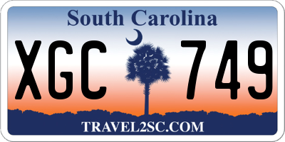 SC license plate XGC749