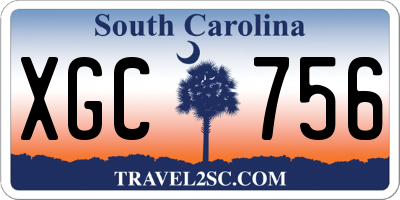 SC license plate XGC756