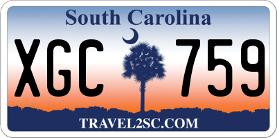 SC license plate XGC759
