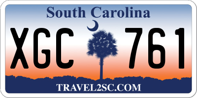 SC license plate XGC761