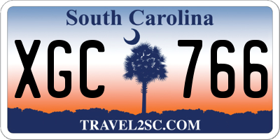 SC license plate XGC766
