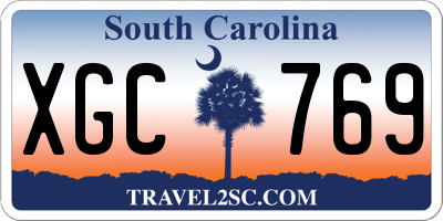 SC license plate XGC769