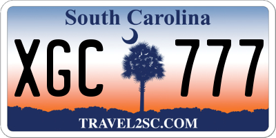 SC license plate XGC777