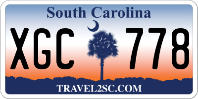 SC license plate XGC778