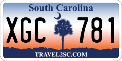 SC license plate XGC781