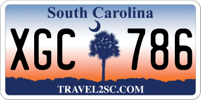 SC license plate XGC786
