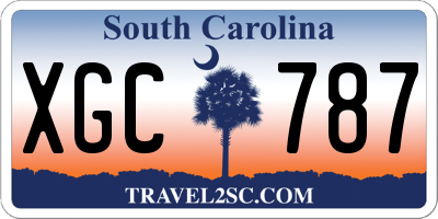 SC license plate XGC787
