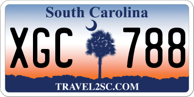 SC license plate XGC788